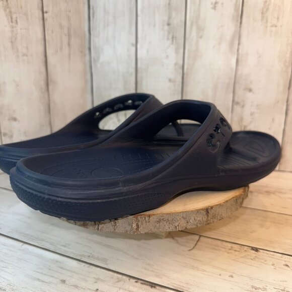 Crocs Baya II Mens Size 12 Comfort Flip Flop Navy Blue Thong Sandals - Picture 7 of 9